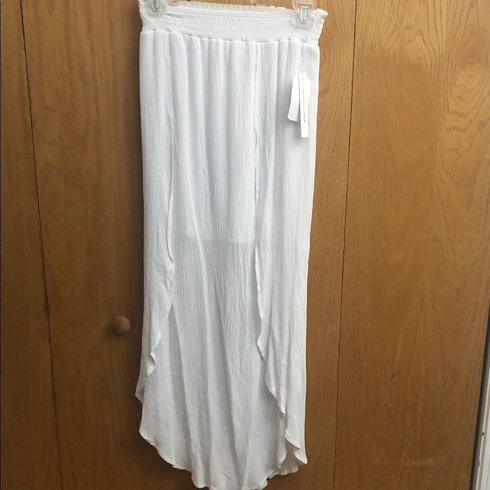 🆕Joe B White Crinkled Maxi Skirt with Smocked Waist